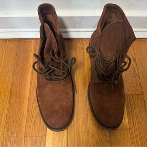 Frye Men's Brown Suede Lace-Up Ankle Boots